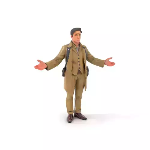 Victorian Gentlemen Rigged and Animated D Character Model
