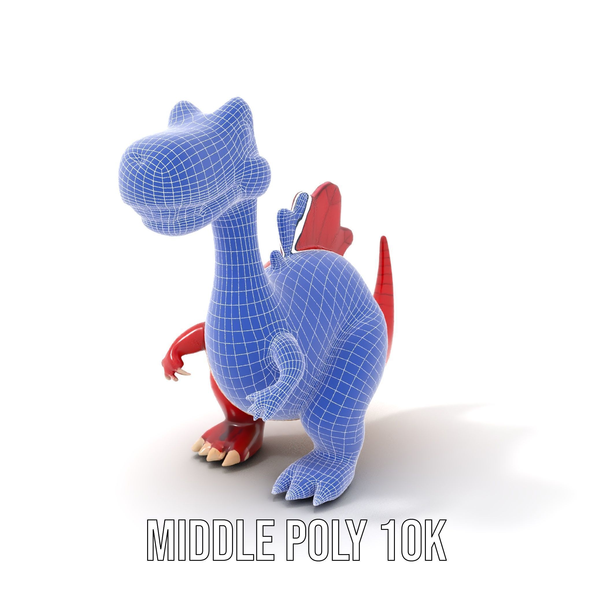 Cute Cartoon Dinosaur Model Pack Low-poly 3D model_6