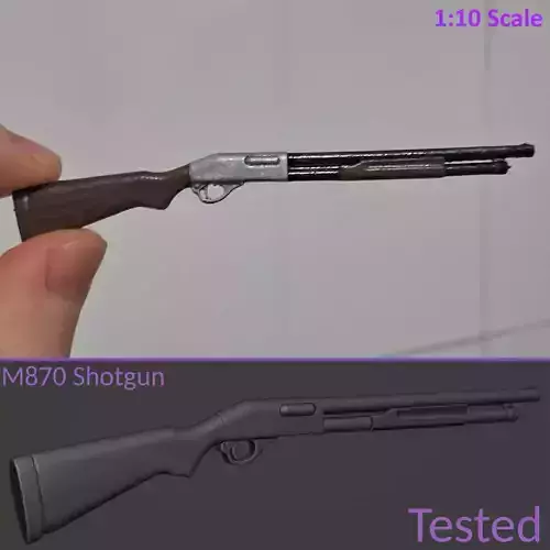 shotgun M870 3D printing ready pre supported