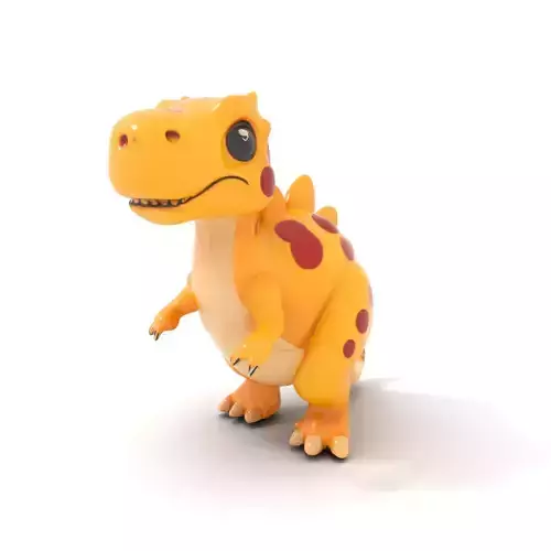 Cartoon Dinosaur Model Pack with Spots Low-poly 3D model