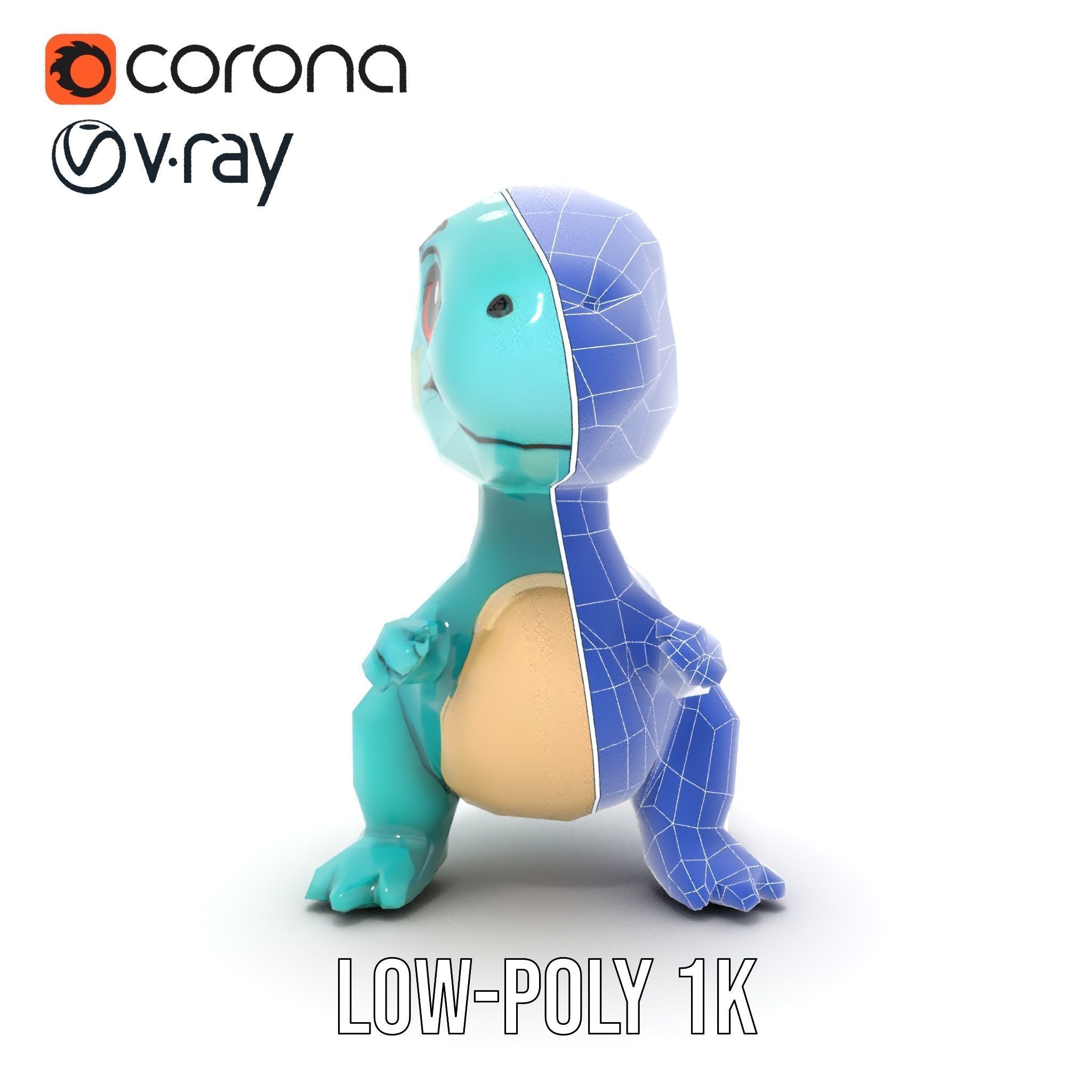 Cartoon Dinosaur Model Pack Low-poly 3D model_30
