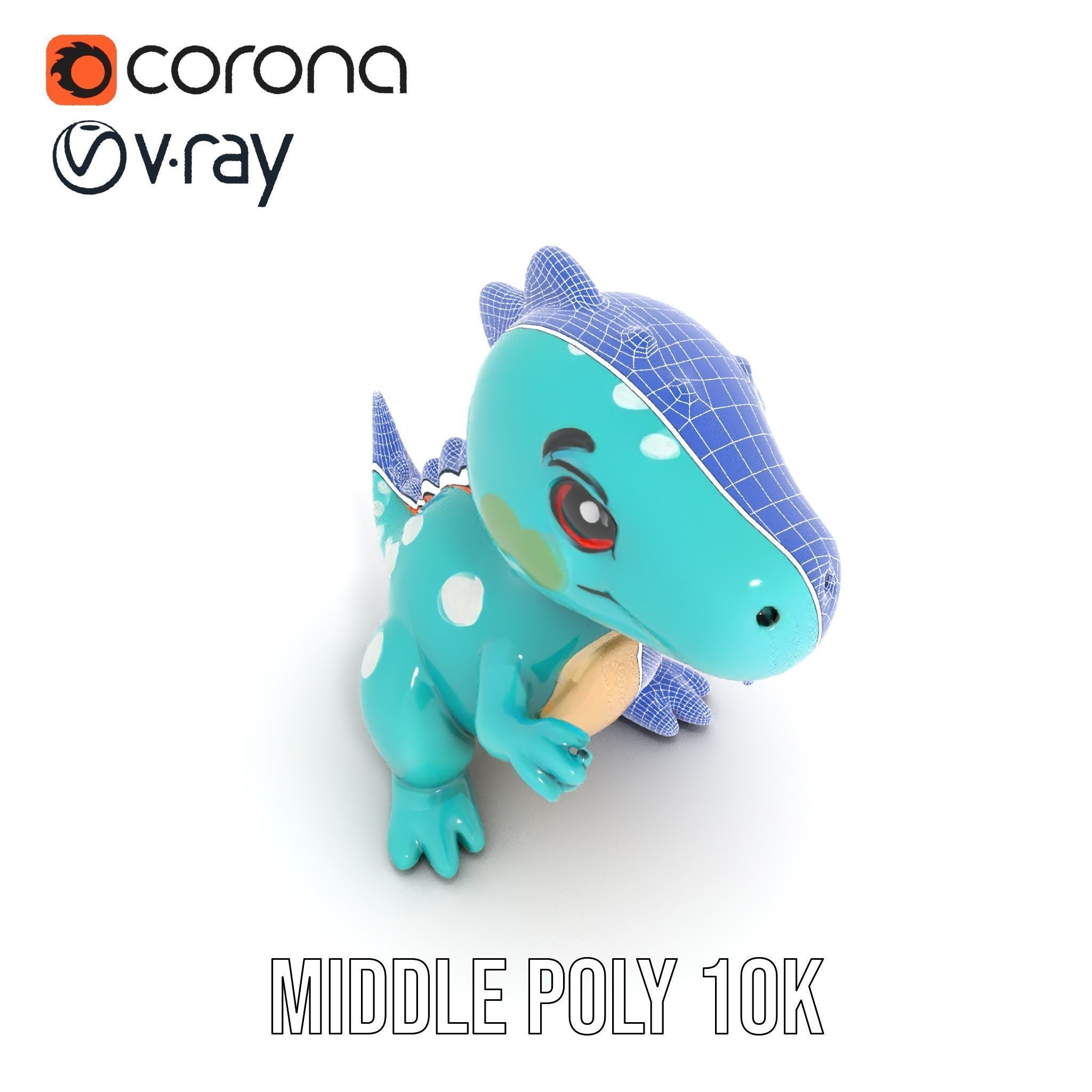 Cartoon Dinosaur Model Pack Low-poly 3D model_29