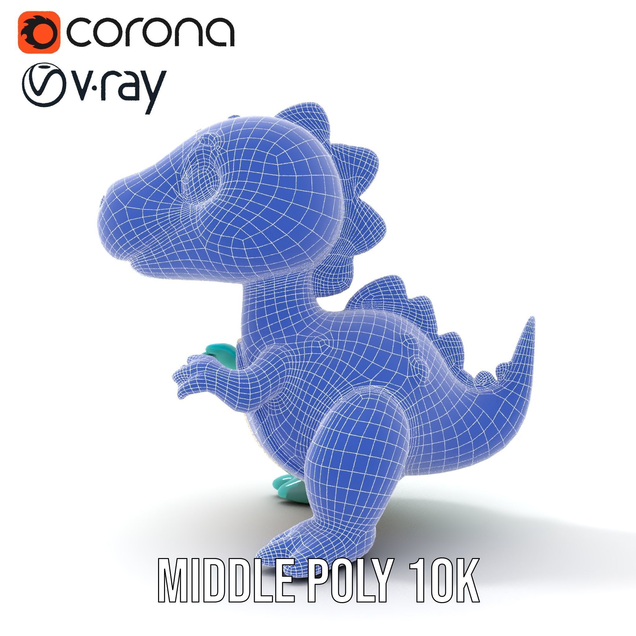 Cartoon Dinosaur Model Pack Low-poly 3D model_27