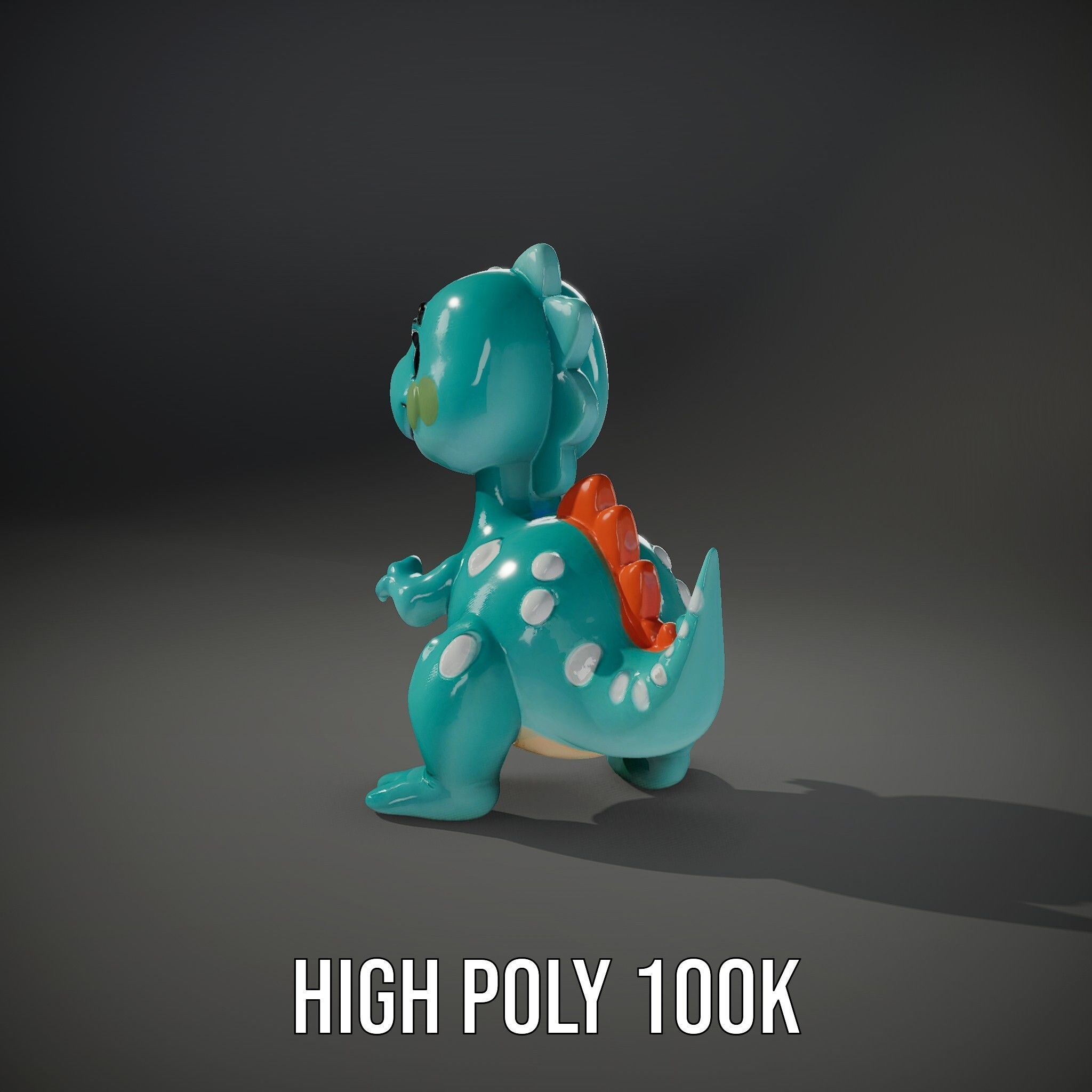 Cartoon Dinosaur Model Pack Low-poly 3D model_8
