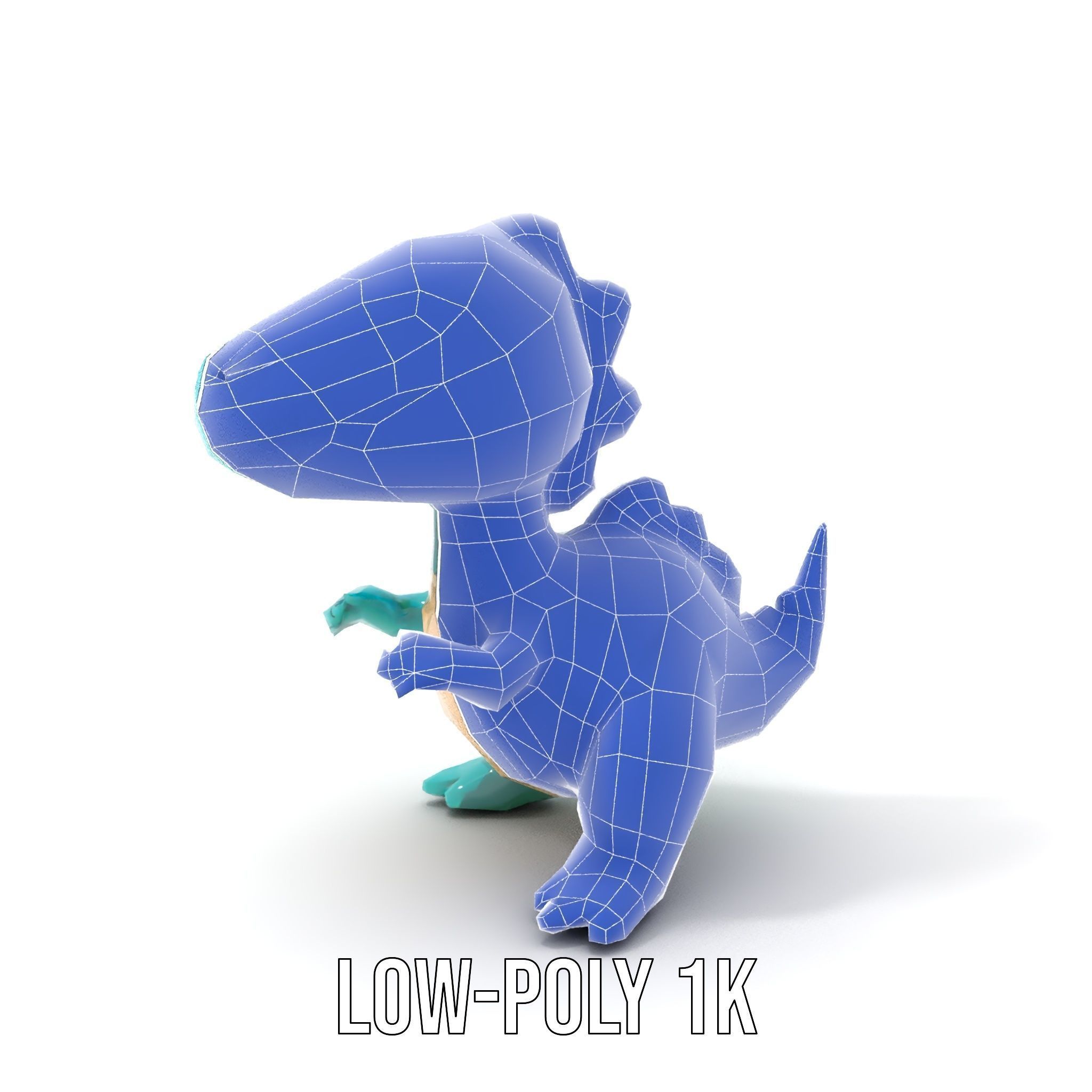 Cartoon Dinosaur Model Pack Low-poly 3D model_25