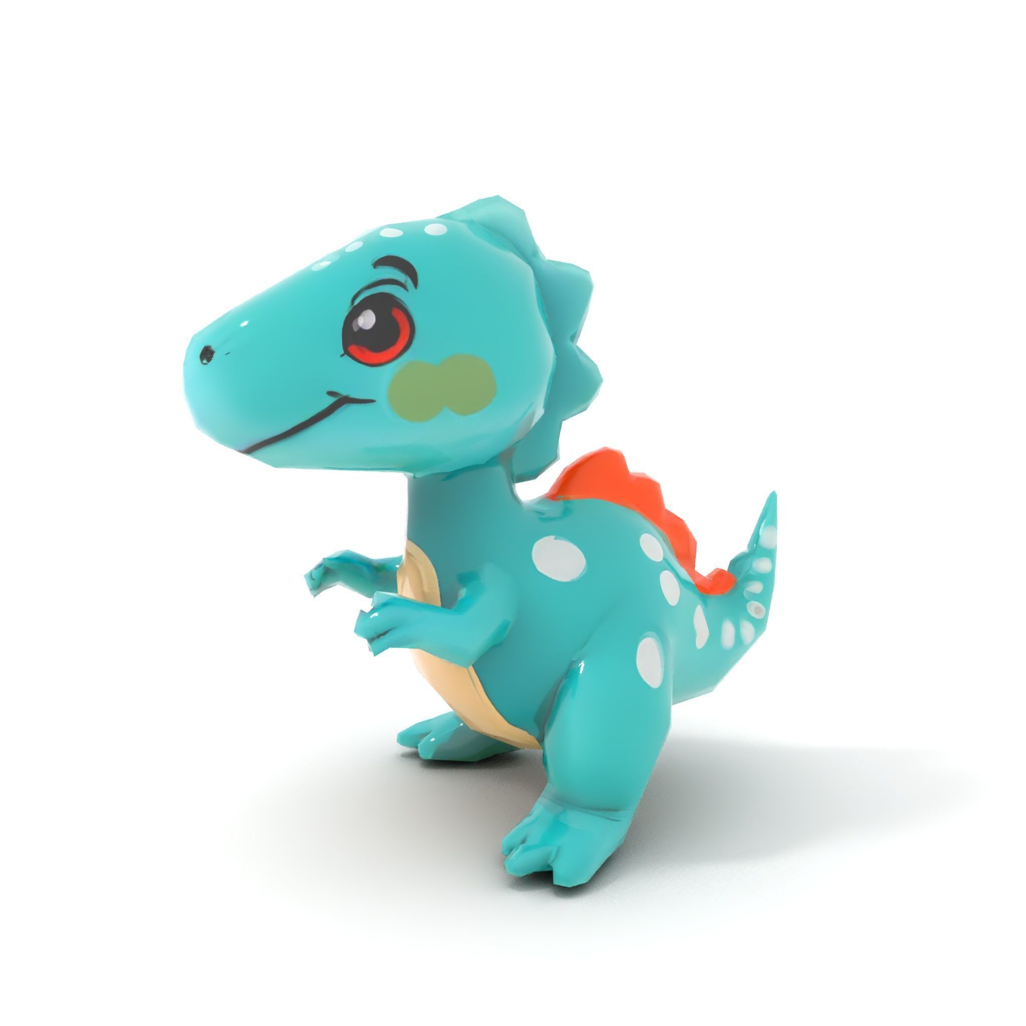 Cartoon Dinosaur Model Pack Low-poly 3D model_9