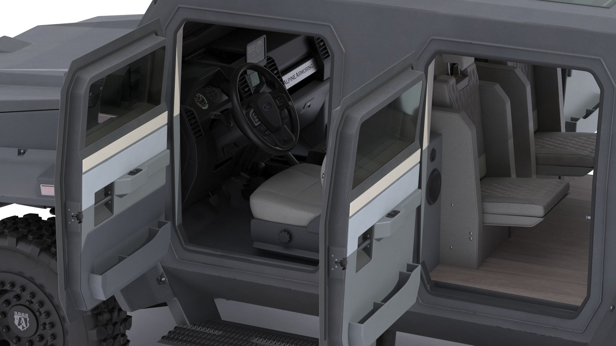 Armored Police and Military Vehicles Bundle Alpine Series 3D model_57