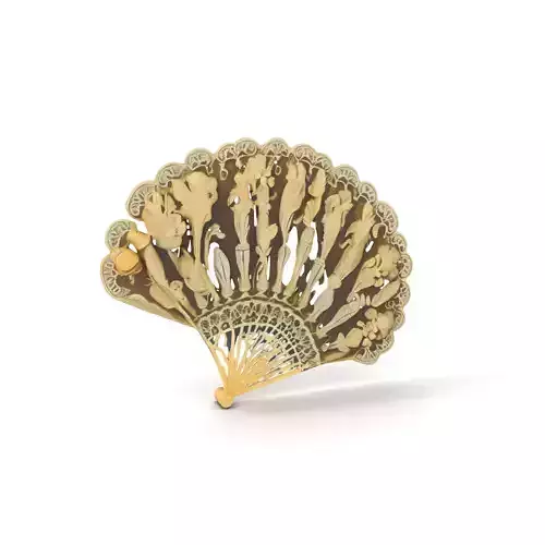 Ornate Lace Fan Decorative Model Pack
