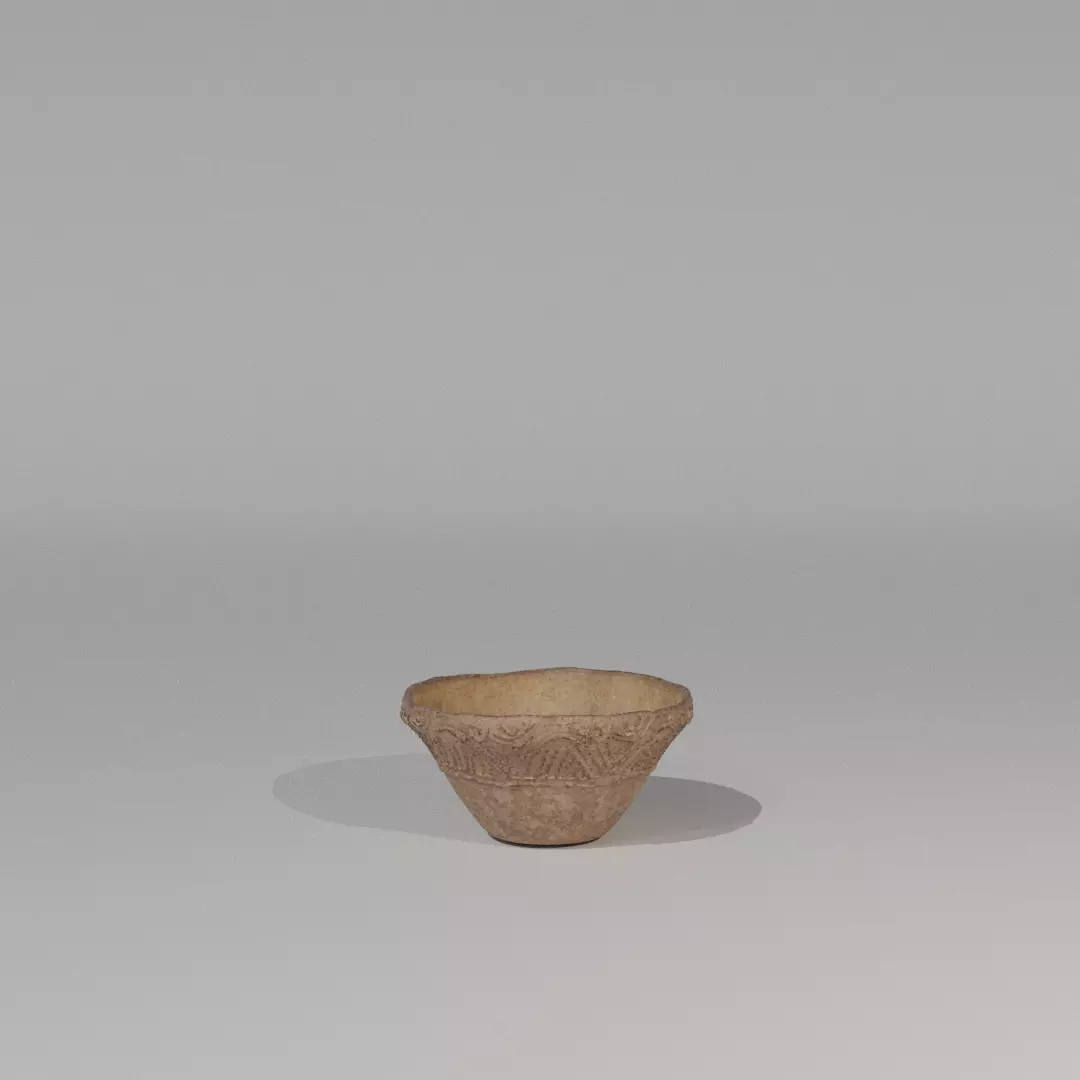 Jomon Pottery low poly model Free low-poly 3D model_5
