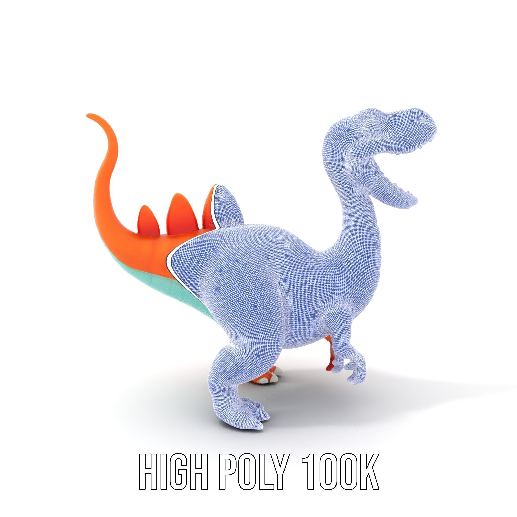 Cartoon Dinosaur Model Pack for Animation and Games Low-poly 3D model_4
