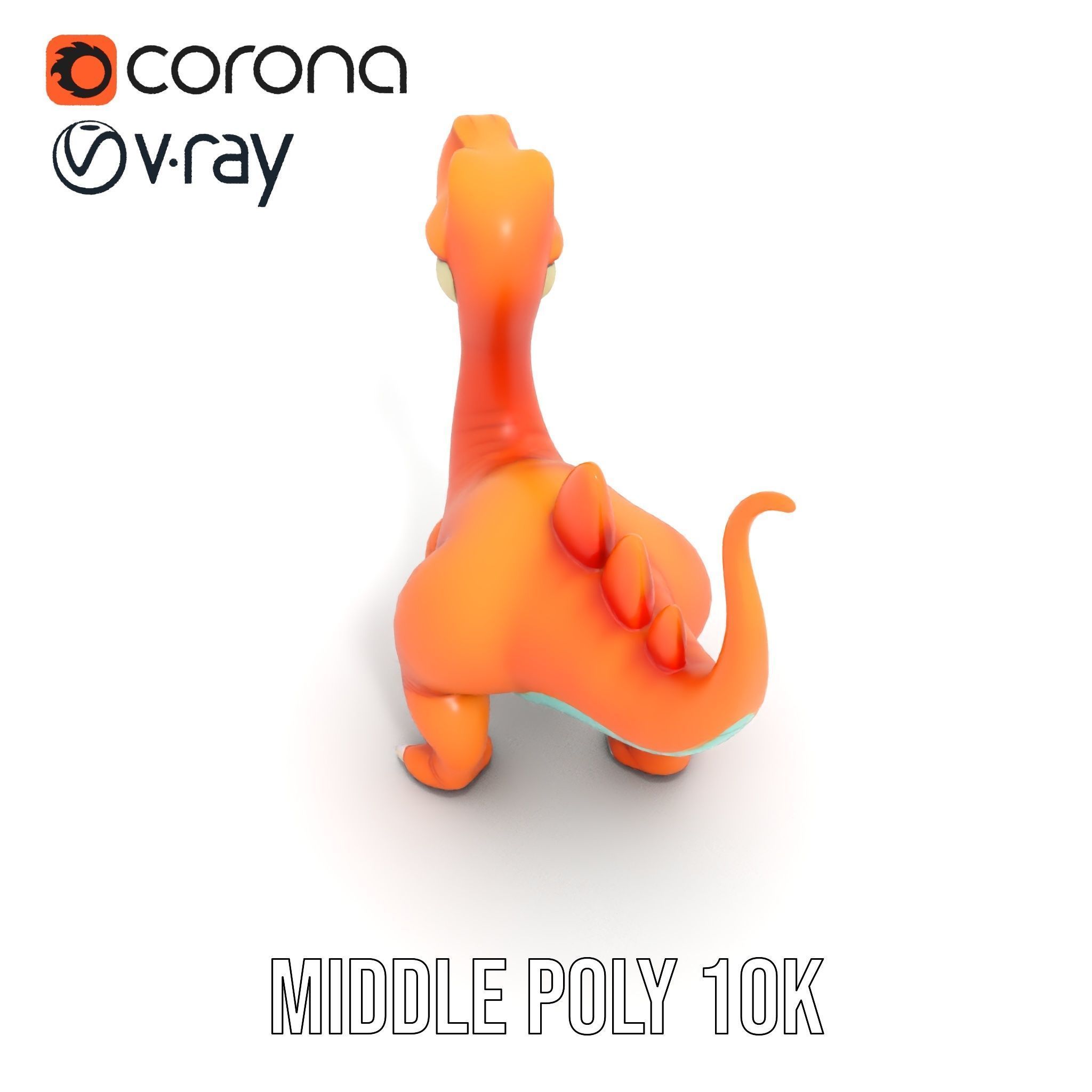 Cartoon Dinosaur Model Pack for Animation and Games Low-poly 3D model_13