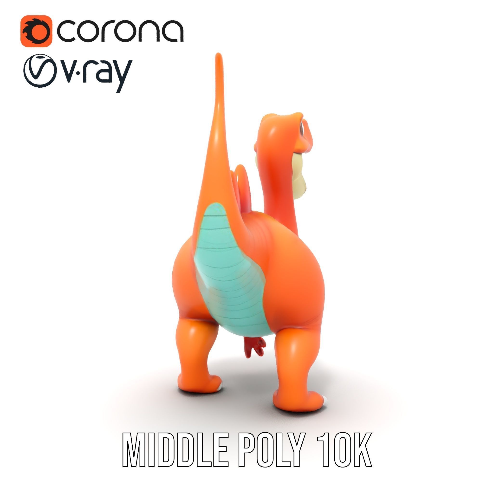 Cartoon Dinosaur Model Pack for Animation and Games Low-poly 3D model_16
