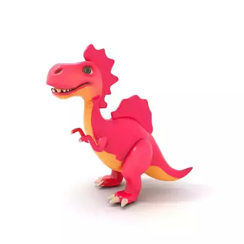 Cartoon Pink Dinosaur Model Pack