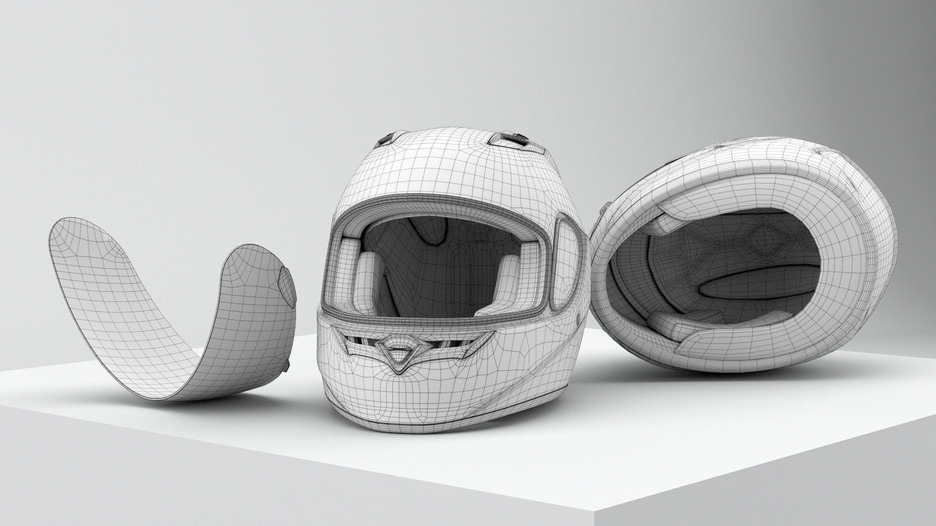 Bell Qualifier helmet Low-poly 3D model_12