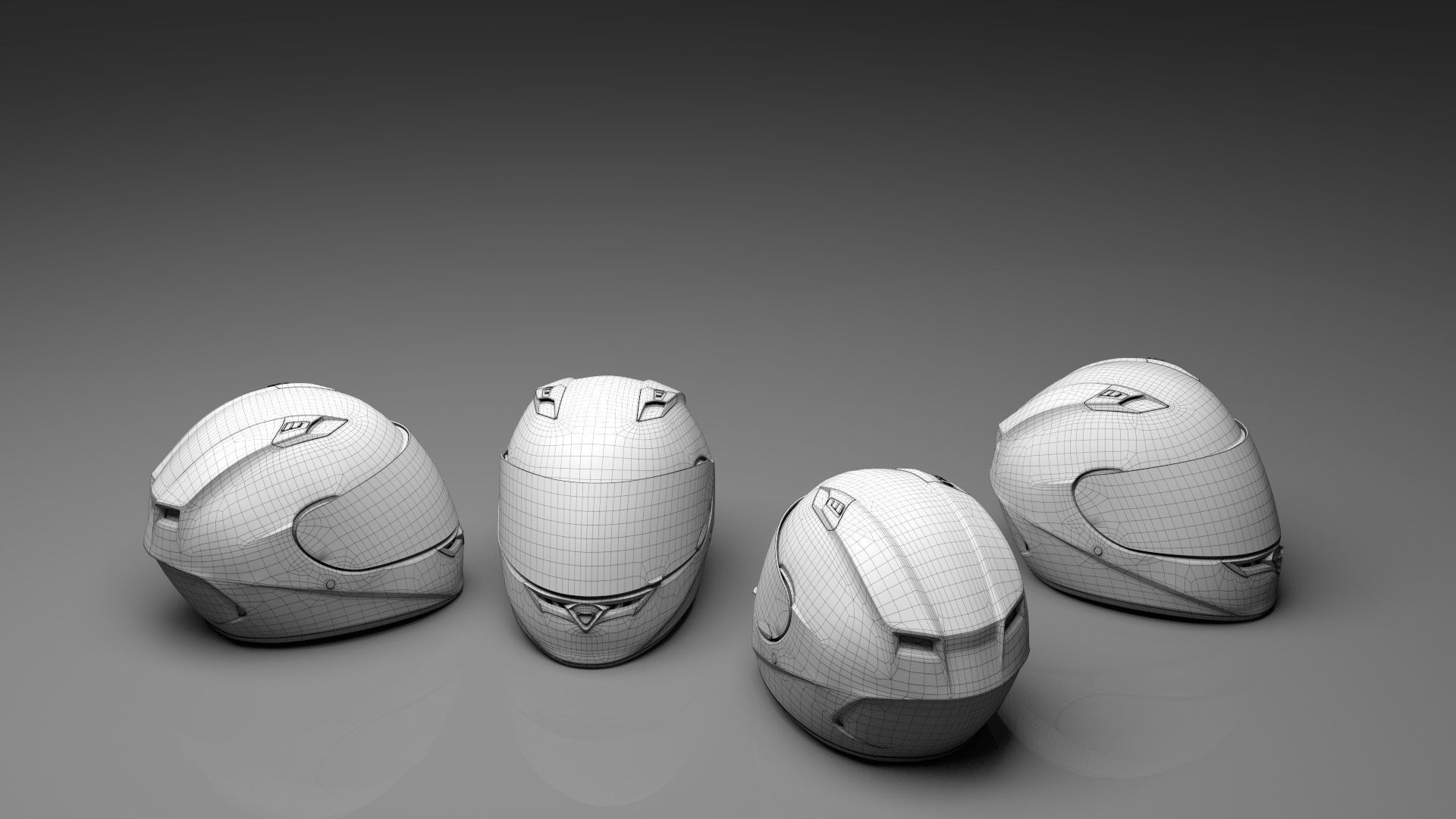 Bell Qualifier helmet Low-poly 3D model_10