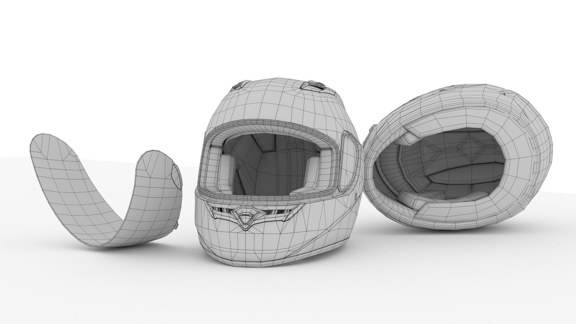 Bell Qualifier helmet Low-poly 3D model_11