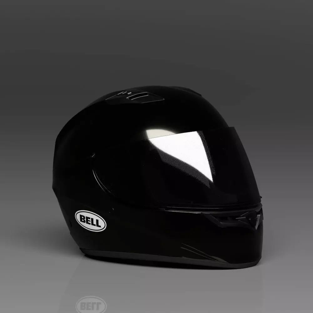 Bell Qualifier helmet Low-poly 3D model_0