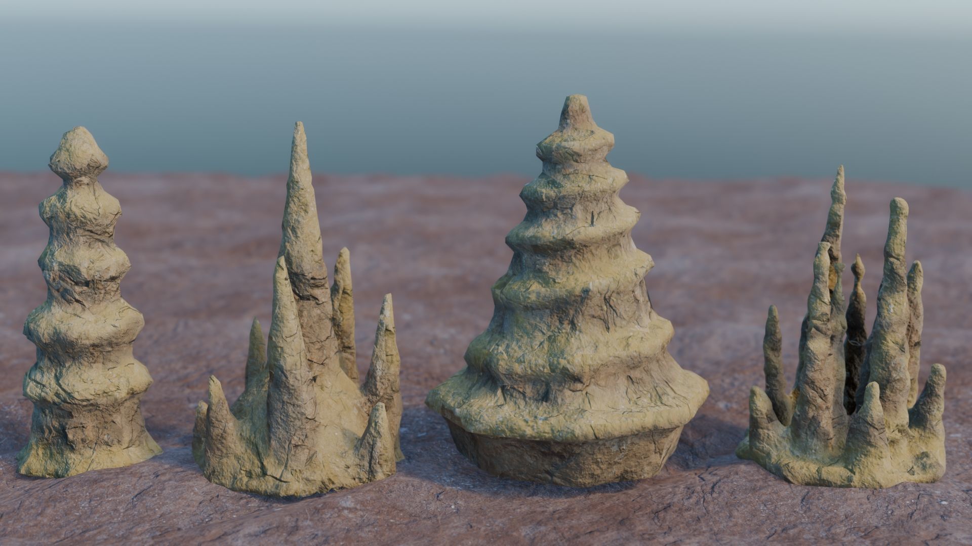 A set of realistic textured 3D models of rocks 3D model_2