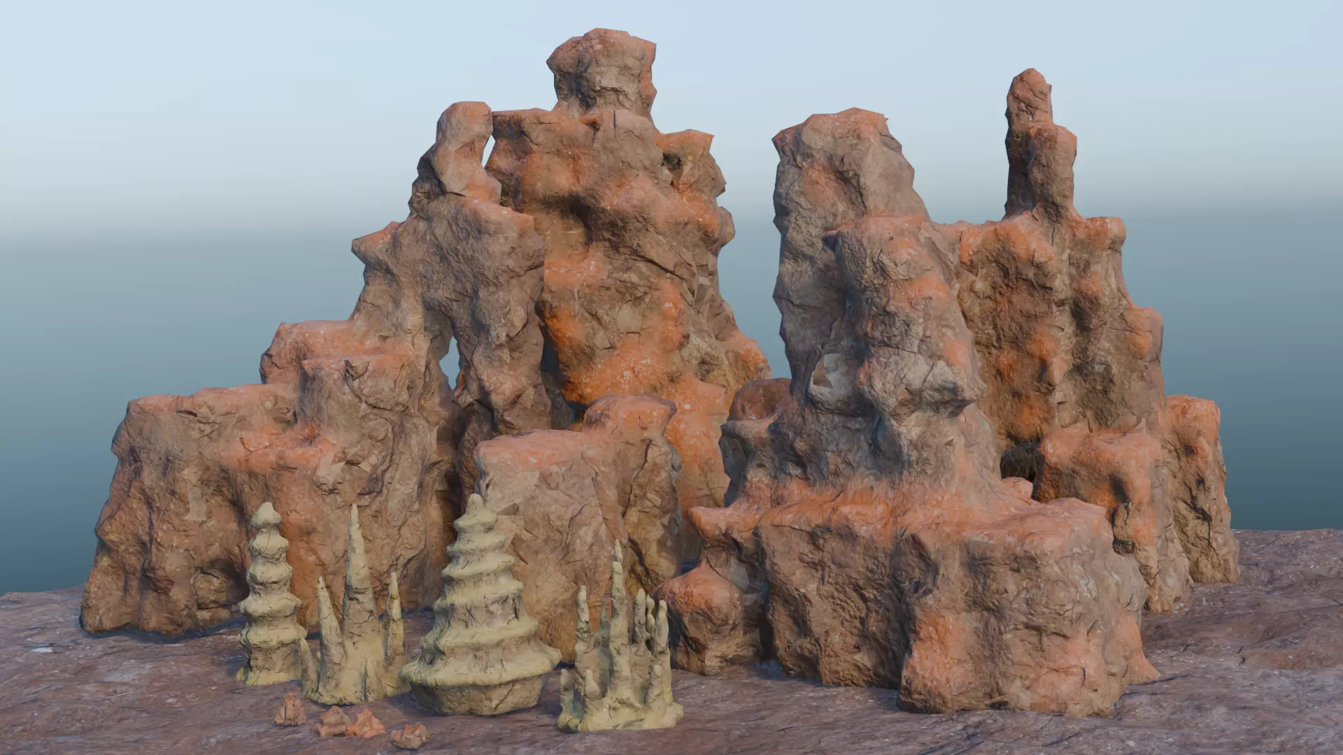 A set of realistic textured 3D models of rocks 3D model_0