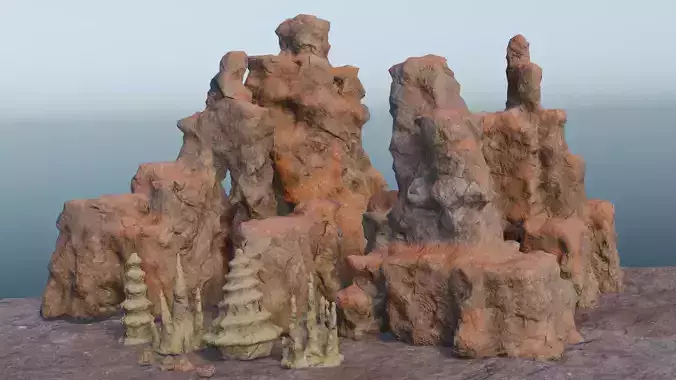A set of realistic textured 3D models of rocks