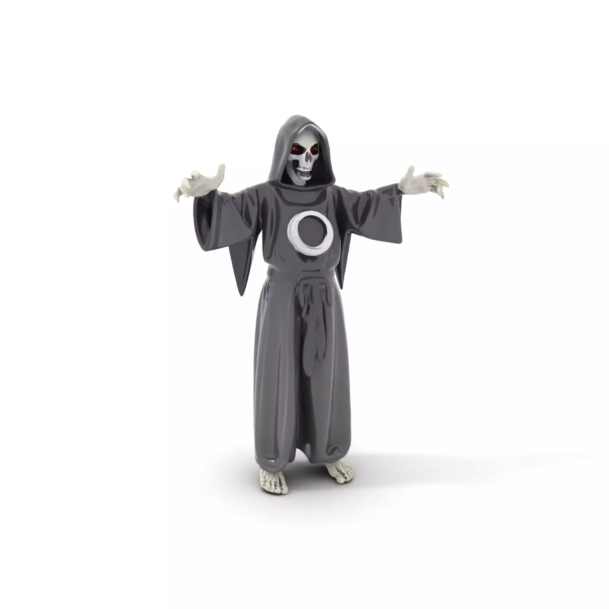 Skeleton Sorcerer Character Model Rigged and Animated Low-poly 3D model_0