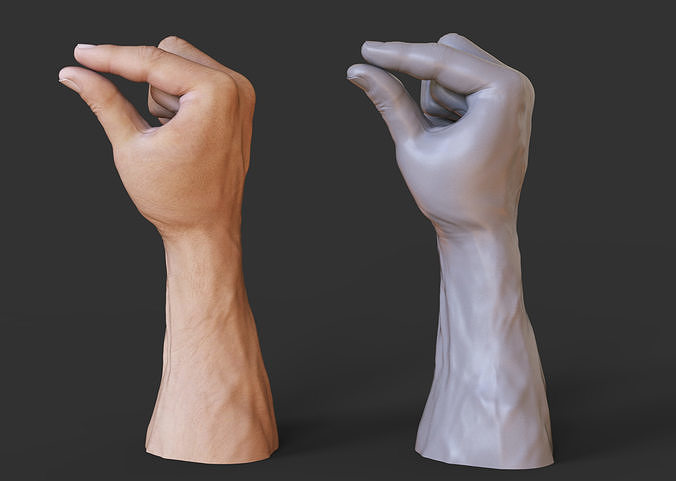 Male Hand Pose 3D print model