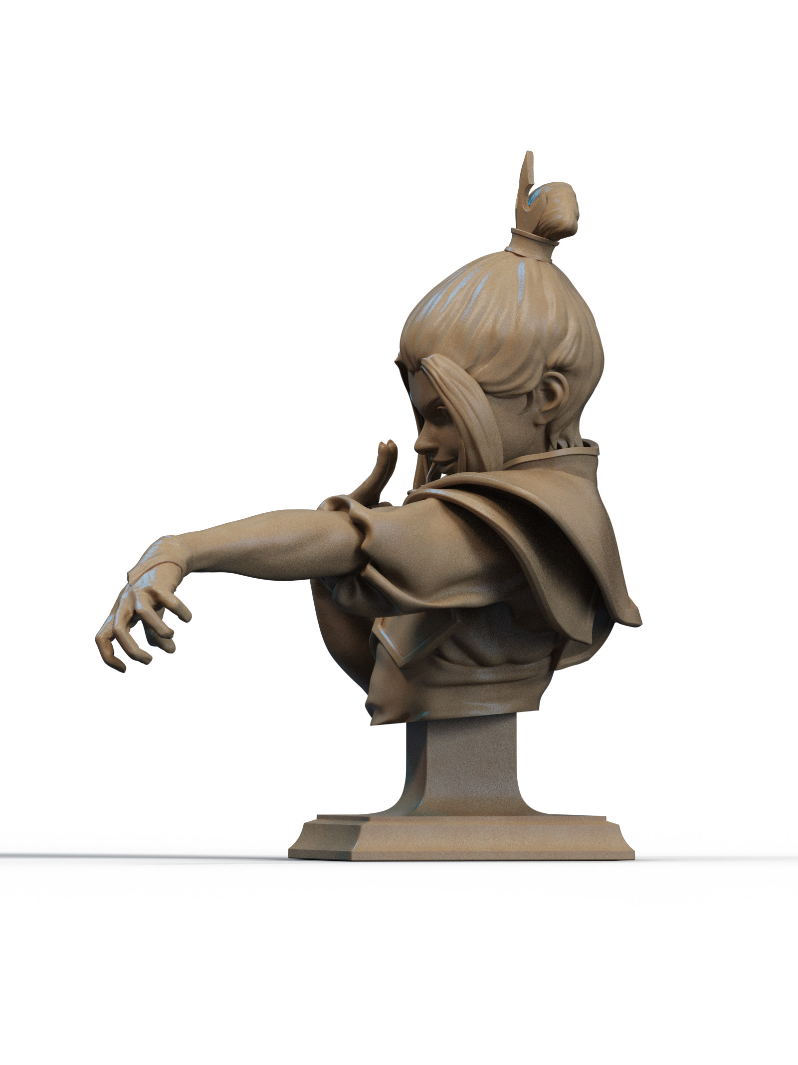 Azula Bust 3D Print 3D print model_2