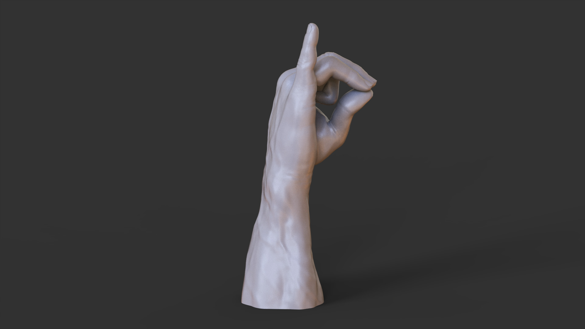 Male Hand Pose 3D print model_9