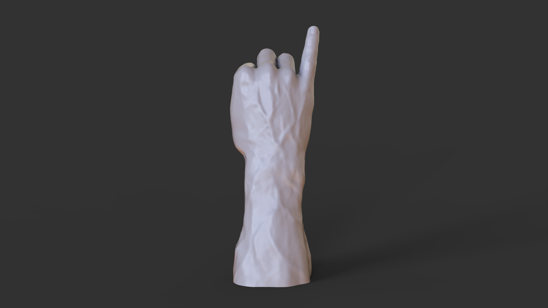 Male Hand Pose 3D print model_7