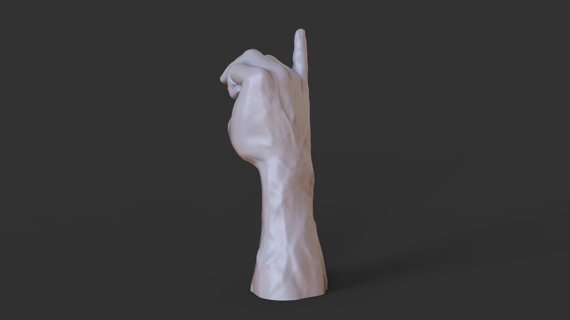 Male Hand Pose 3D print model_6