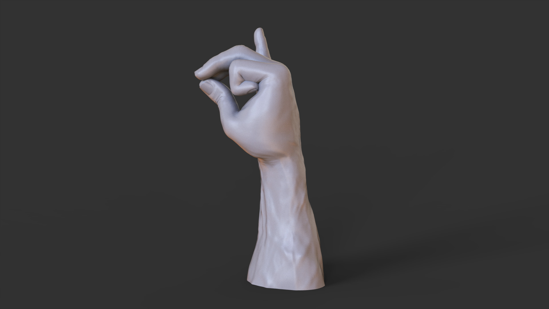Male Hand Pose 3D print model_5