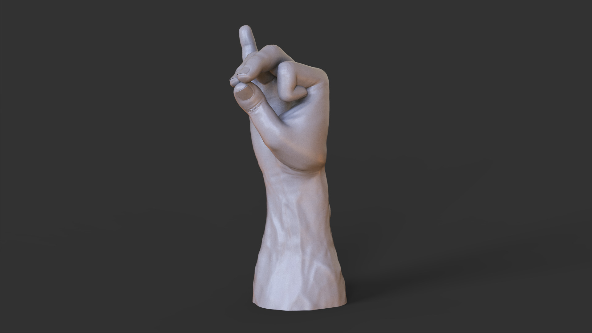 Male Hand Pose 3D print model_4