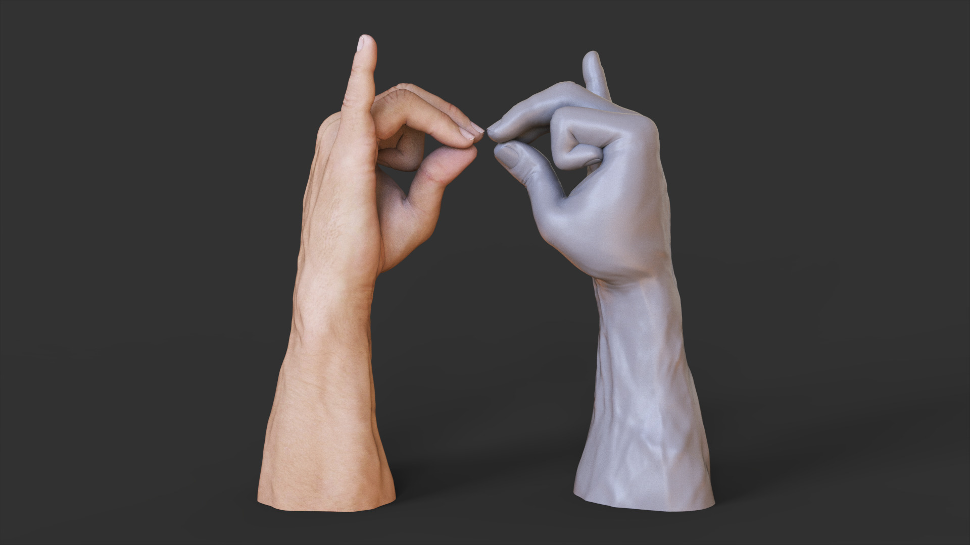 Male Hand Pose 3D print model_2