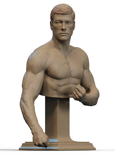 Frank Dux Bust 3D Print 3D print model