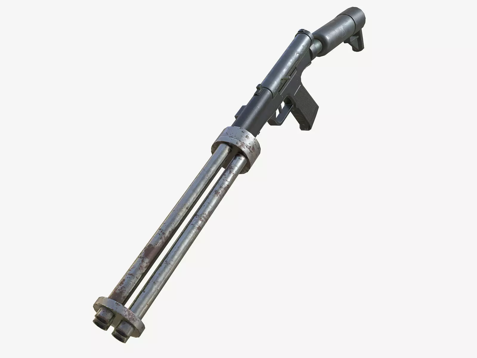 SMG-60 Minigun PBR Low-poly 3D model