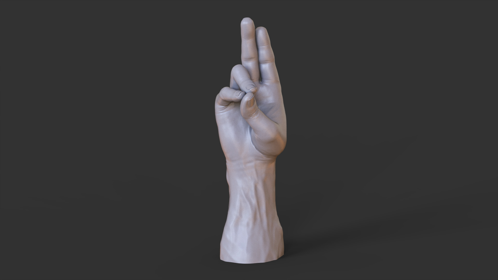 Male Hand Pose 3D print model_3