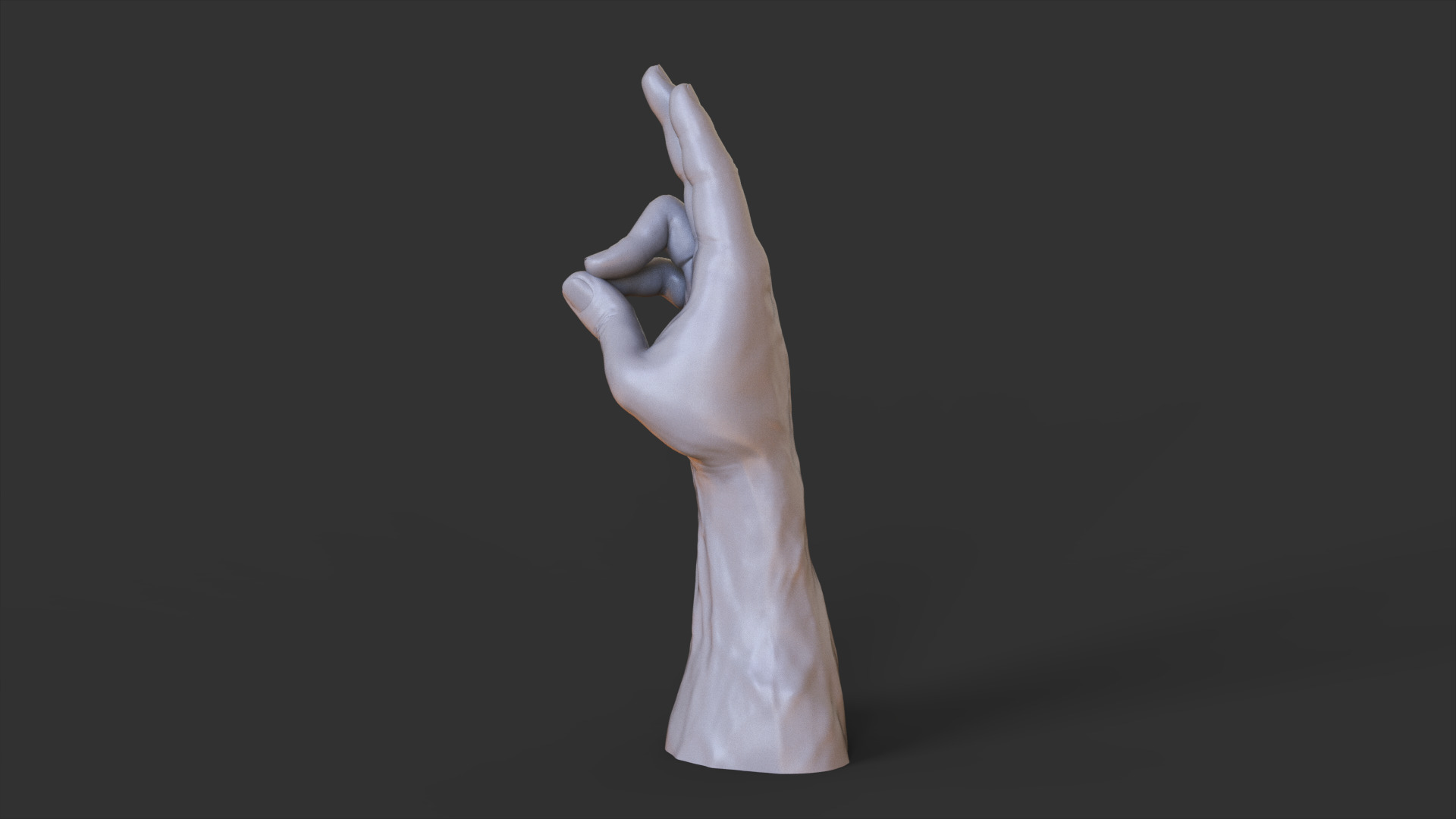 Male Hand Pose 3D print model_5