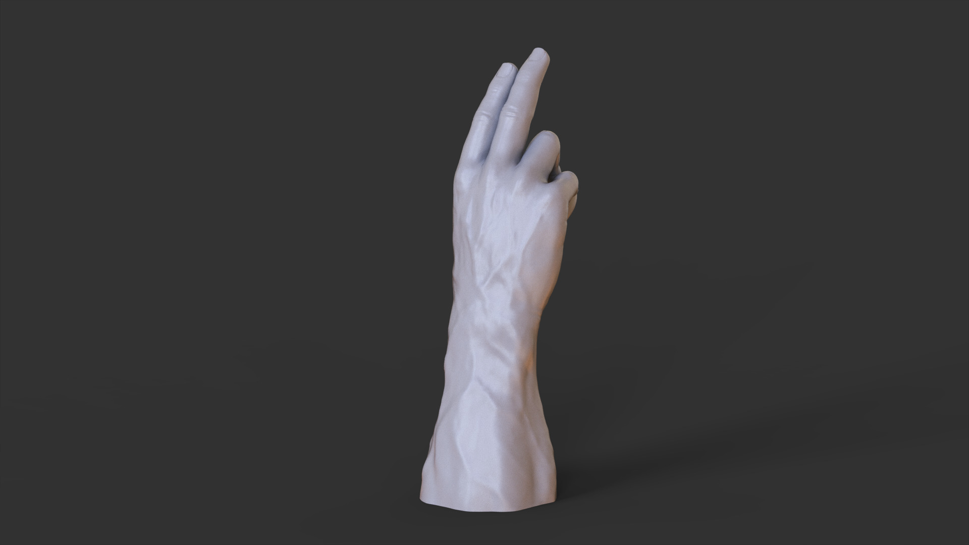 Male Hand Pose 3D print model_8