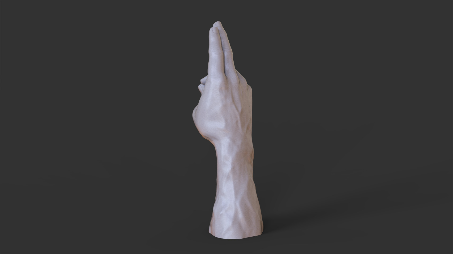 Male Hand Pose 3D print model_6