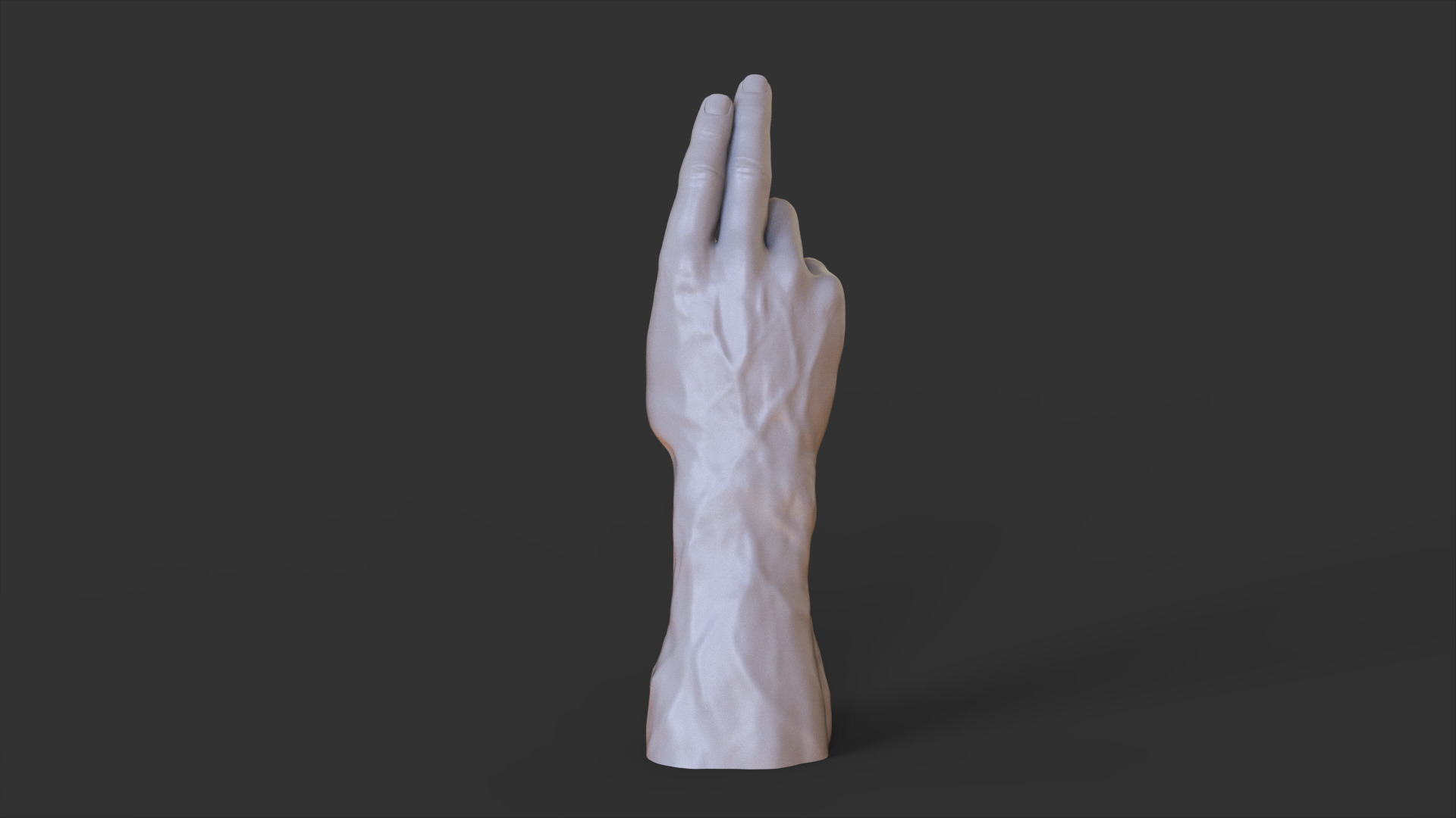 Male Hand Pose 3D print model_7