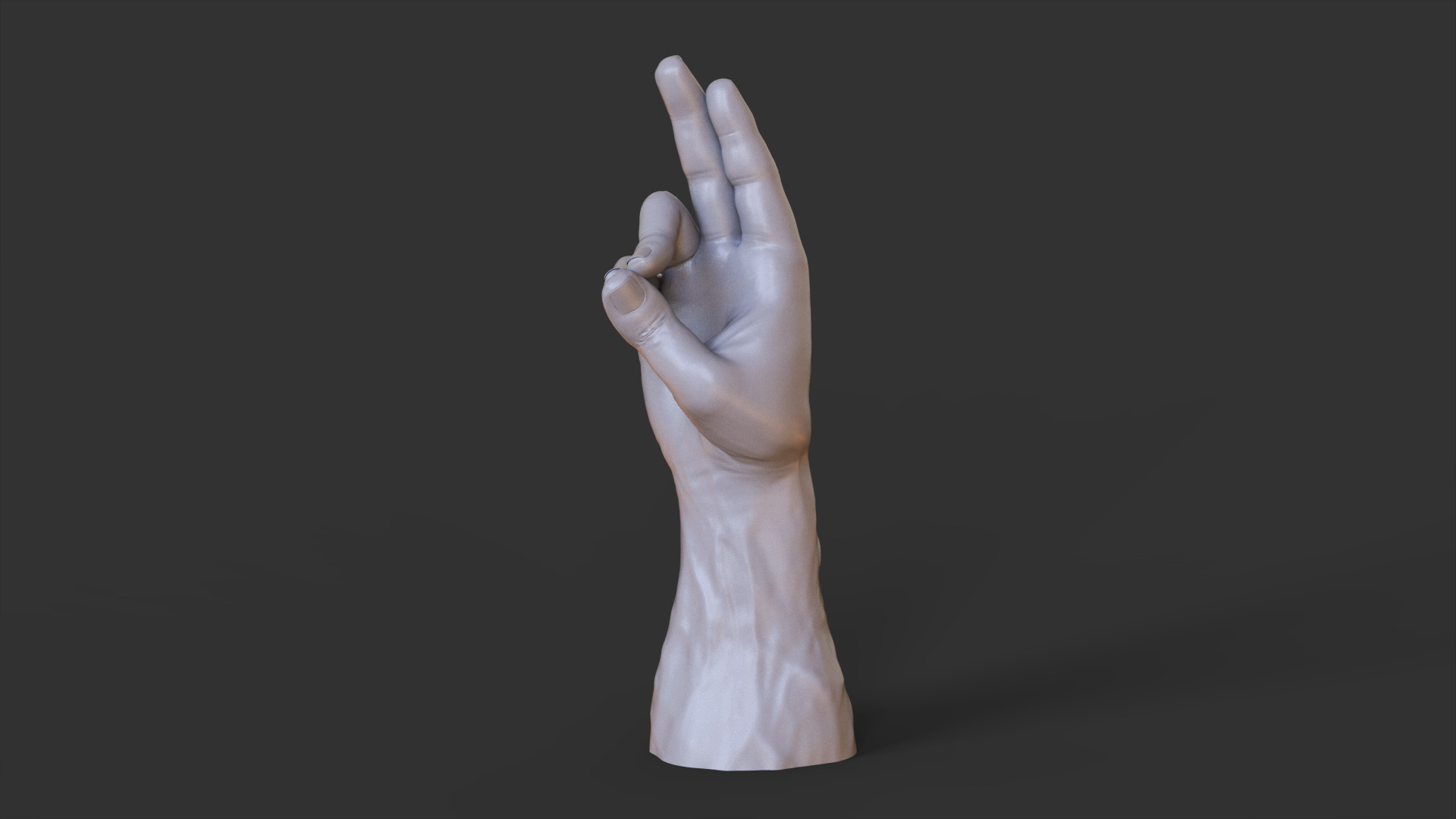 Male Hand Pose 3D print model_4