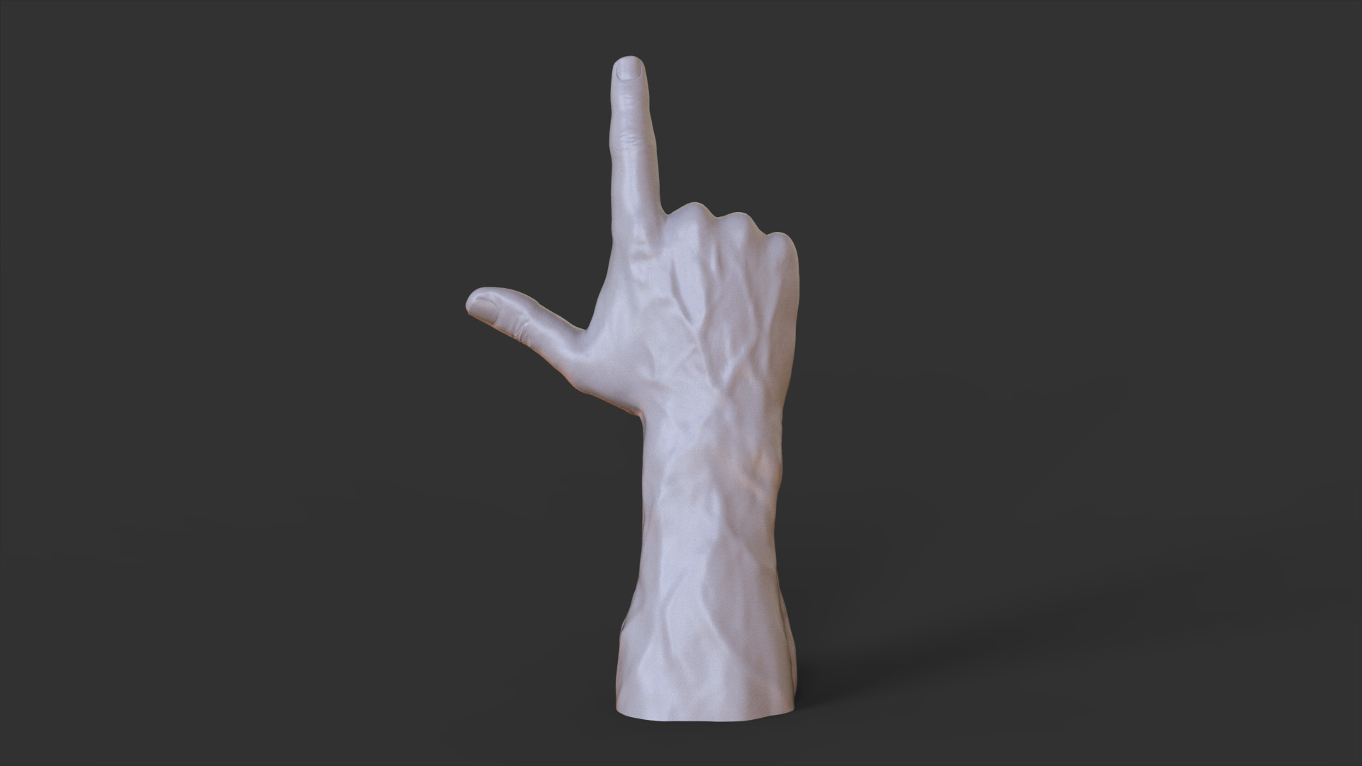 Male Hand Pose 3D print model_7
