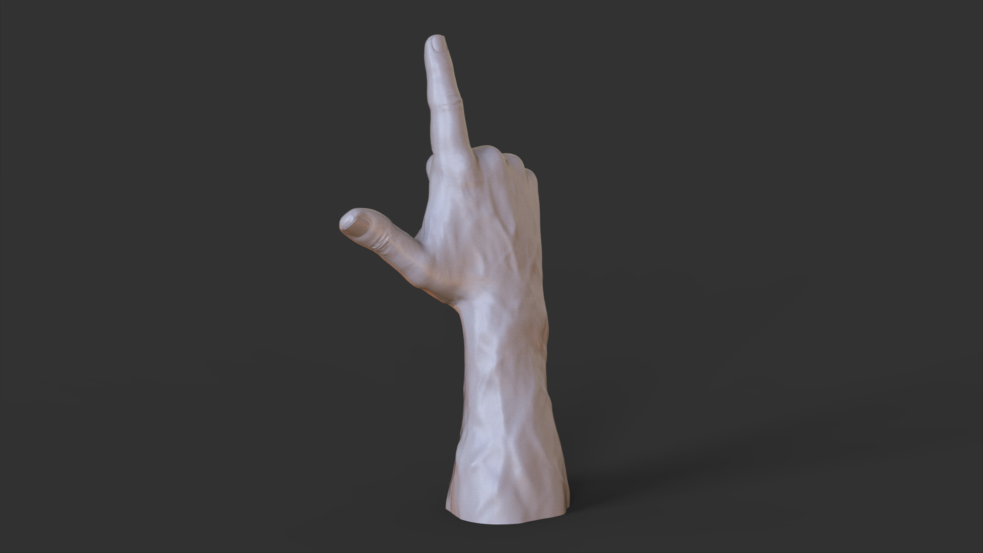 Male Hand Pose 3D print model_6