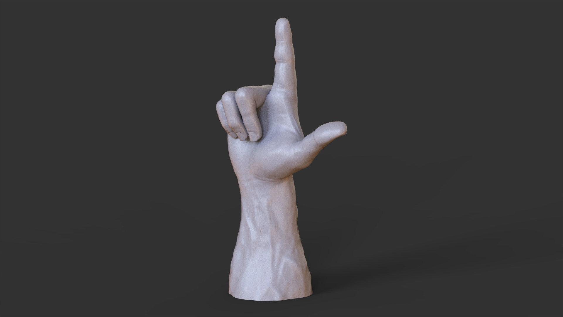 Male Hand Pose 3D print model_4