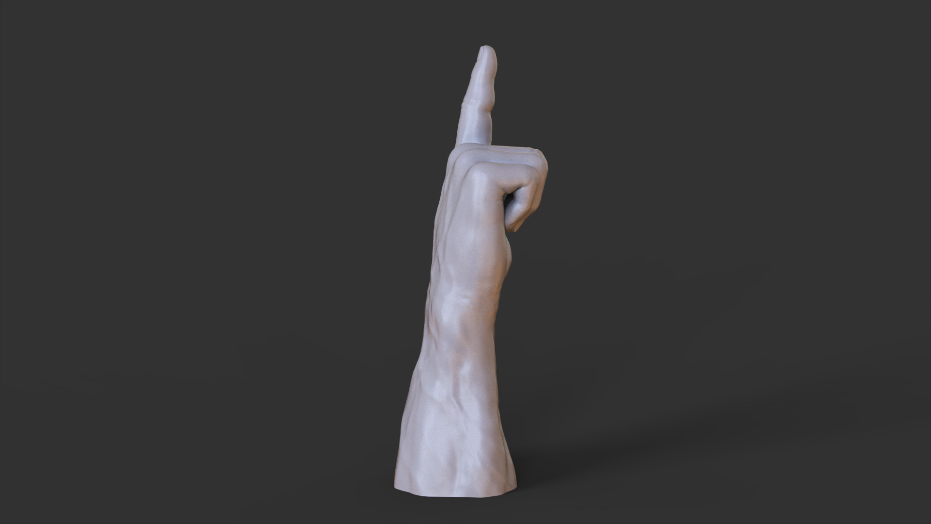 Male Hand Pose 3D print model_9