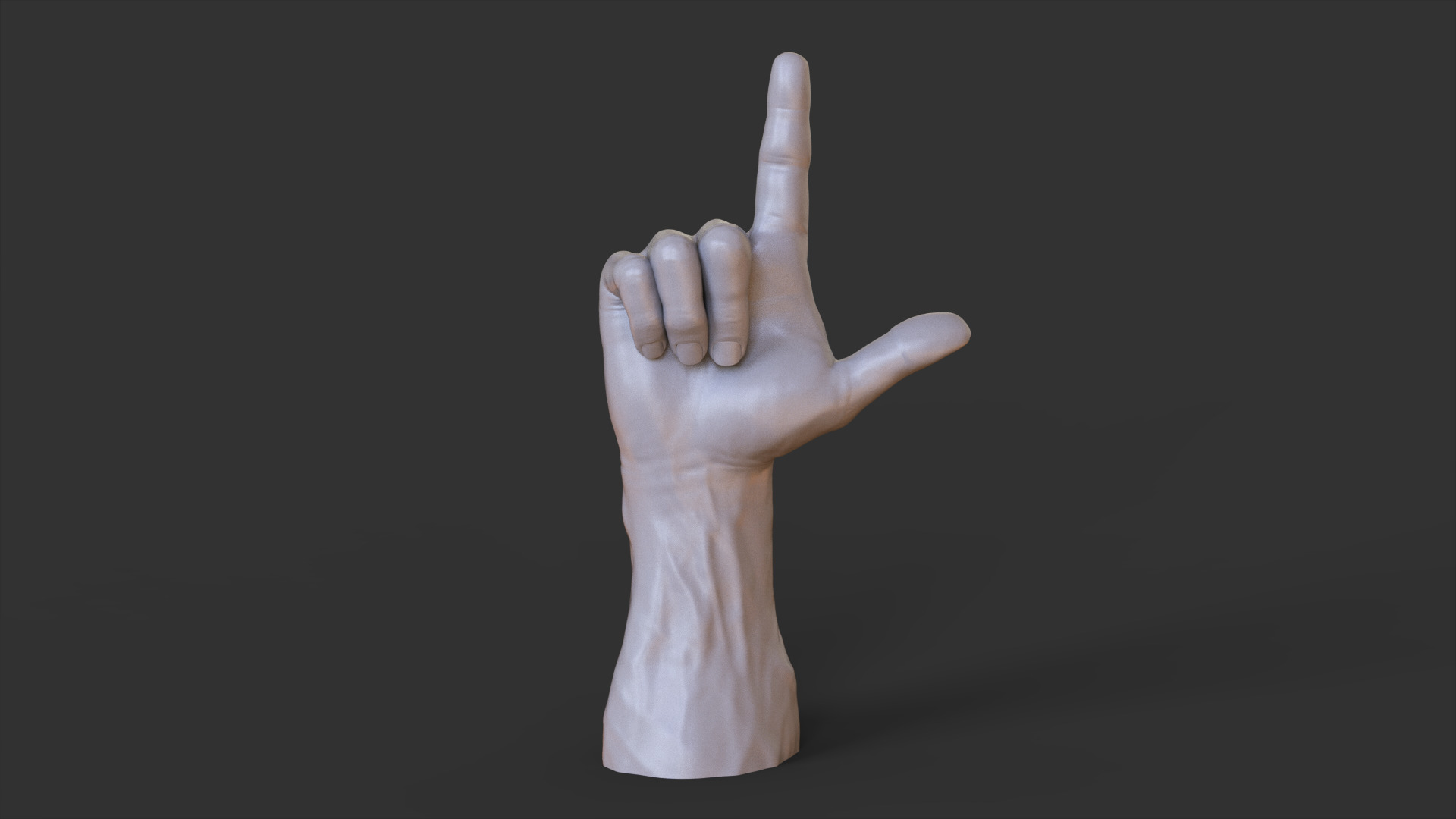 Male Hand Pose 3D print model_3