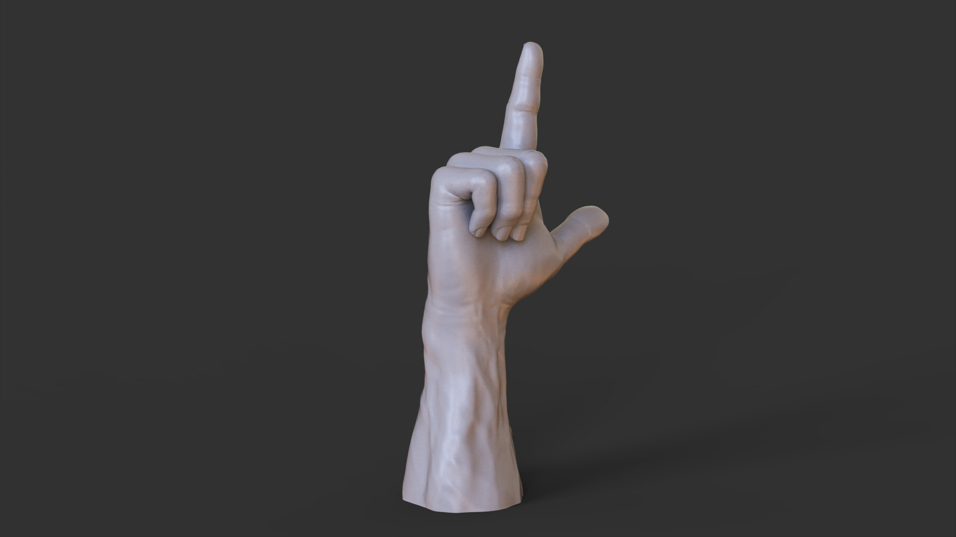 Male Hand Pose 3D print model_10