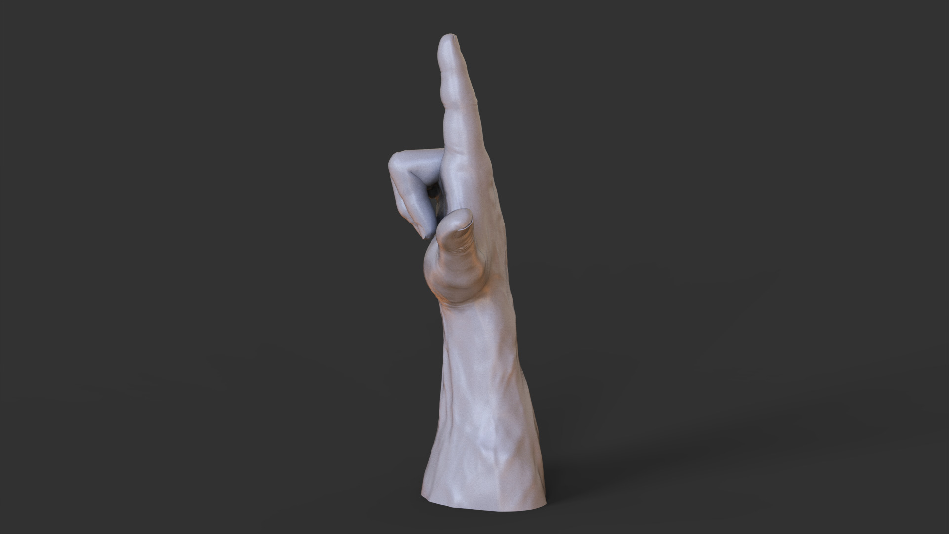 Male Hand Pose 3D print model_5