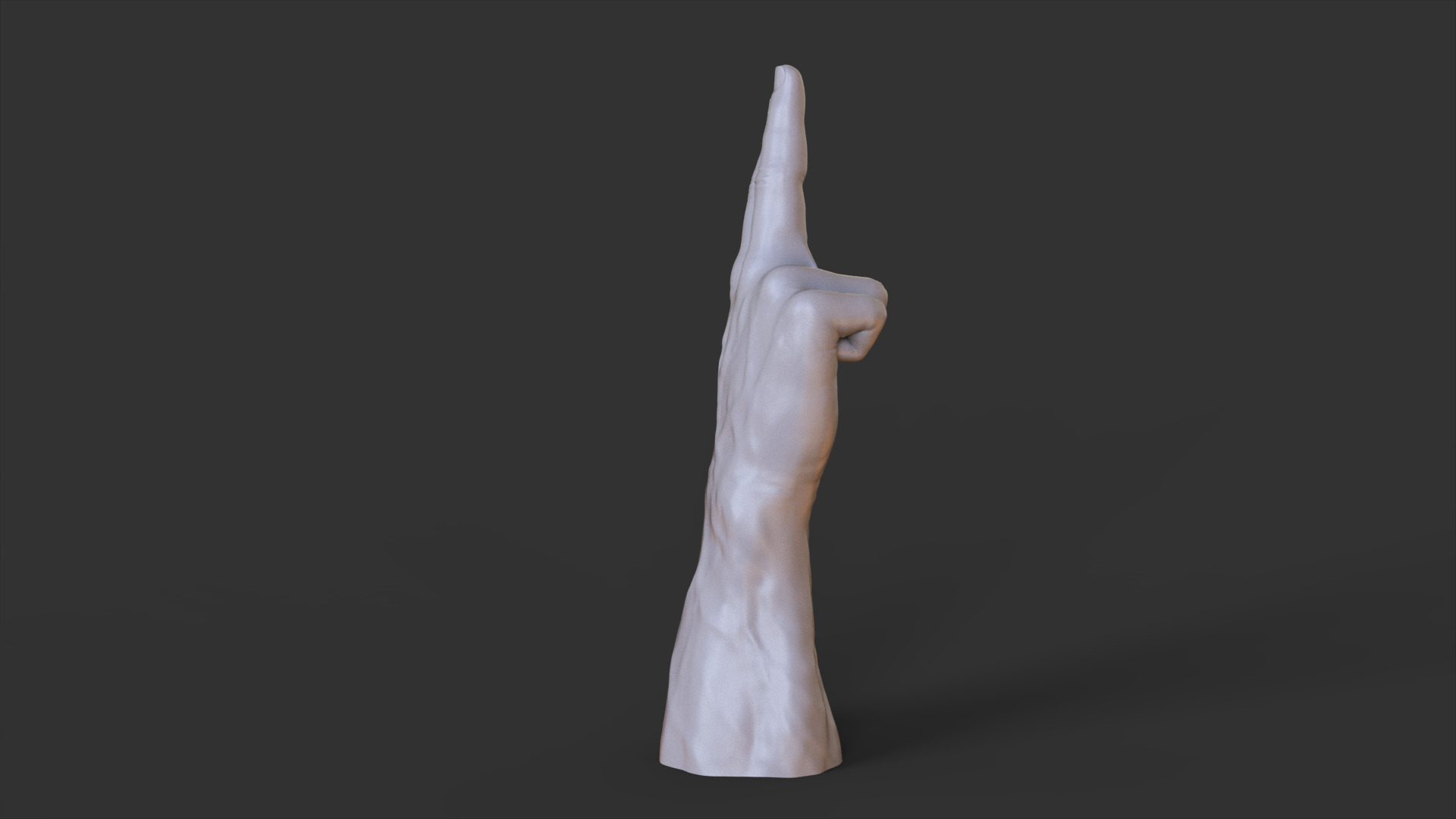 Male Hand Pose 3D print model_9