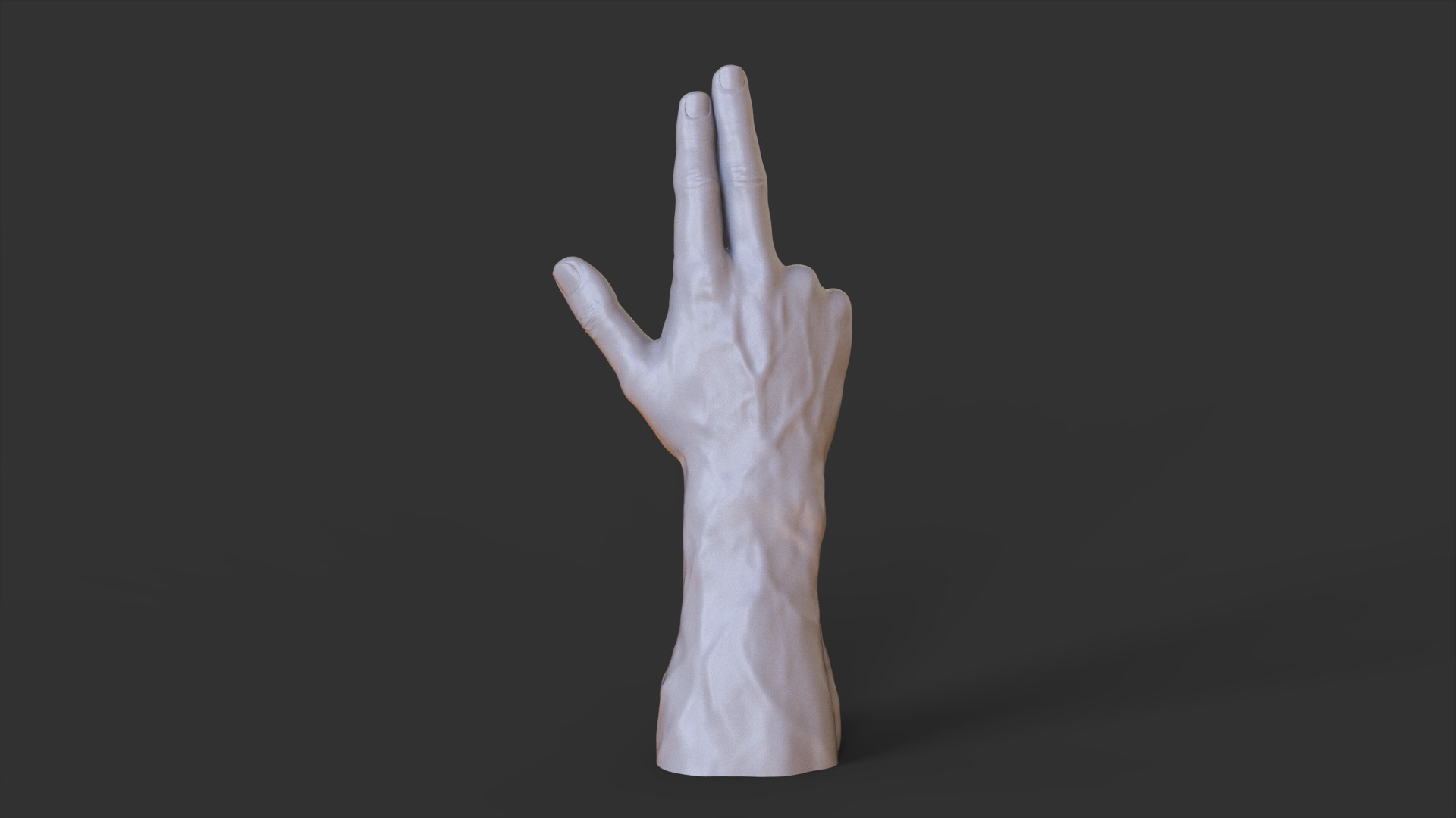 Male Hand Pose 3D print model_7